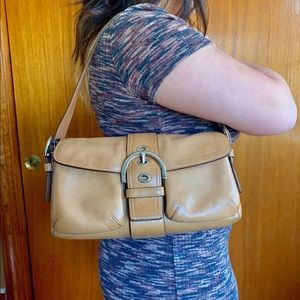 **SOLD** Coach Tan Leather Satchel Shoulder Bag barely used